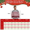 thumbnail image 2 of Tumao Christmas Sweaters for Men Family Couples Reindeer Snowflake Print Sweater Round Neck Long Sleeve Pullover Sweater Tops for Christmas, parties, 2 of 6