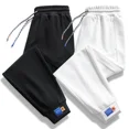 thumbnail image 2 of Pantalones de entrenamiento deportivo, pantalones casuales largos de algodón, pantalones largos sueltos de color sólido para hombre, pantalones deportivos suaves para culturismo, pantalones largos, 2 of 4