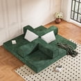 thumbnail image 4 of 80" Non-Slip Pad Comfortable Loveseat Sofa, Modern Loveseat Sofa with No Assembly, Convertible Loveseat Sleeper Couch for Apartments, Green, 4 of 9