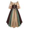 thumbnail image 5 of Disfraz de Cosplay medieval para mujer, vestido gótico renacentista con corsé para Halloween, vestido de fiesta de carnaval con mangas acampanadas, 5 of 5