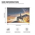 thumbnail image 3 of Susaid Azure Sky Western Desert Cowboy Print Makeup Mini Bags for Women Multi Color Cosmetics Bag Travel Toiletry Bag Pencil Pouch Blank Makeup Bags with Zipper, 3 of 7