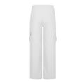 thumbnail image 5 of Athletic Fit Jeans Men's Cotton And Linen Elastic Waist Blended Breathable Comfortable Soft Cargo Pocket Casual Trousers Full Length Pants Ndbuld,White,M, 5 of 5