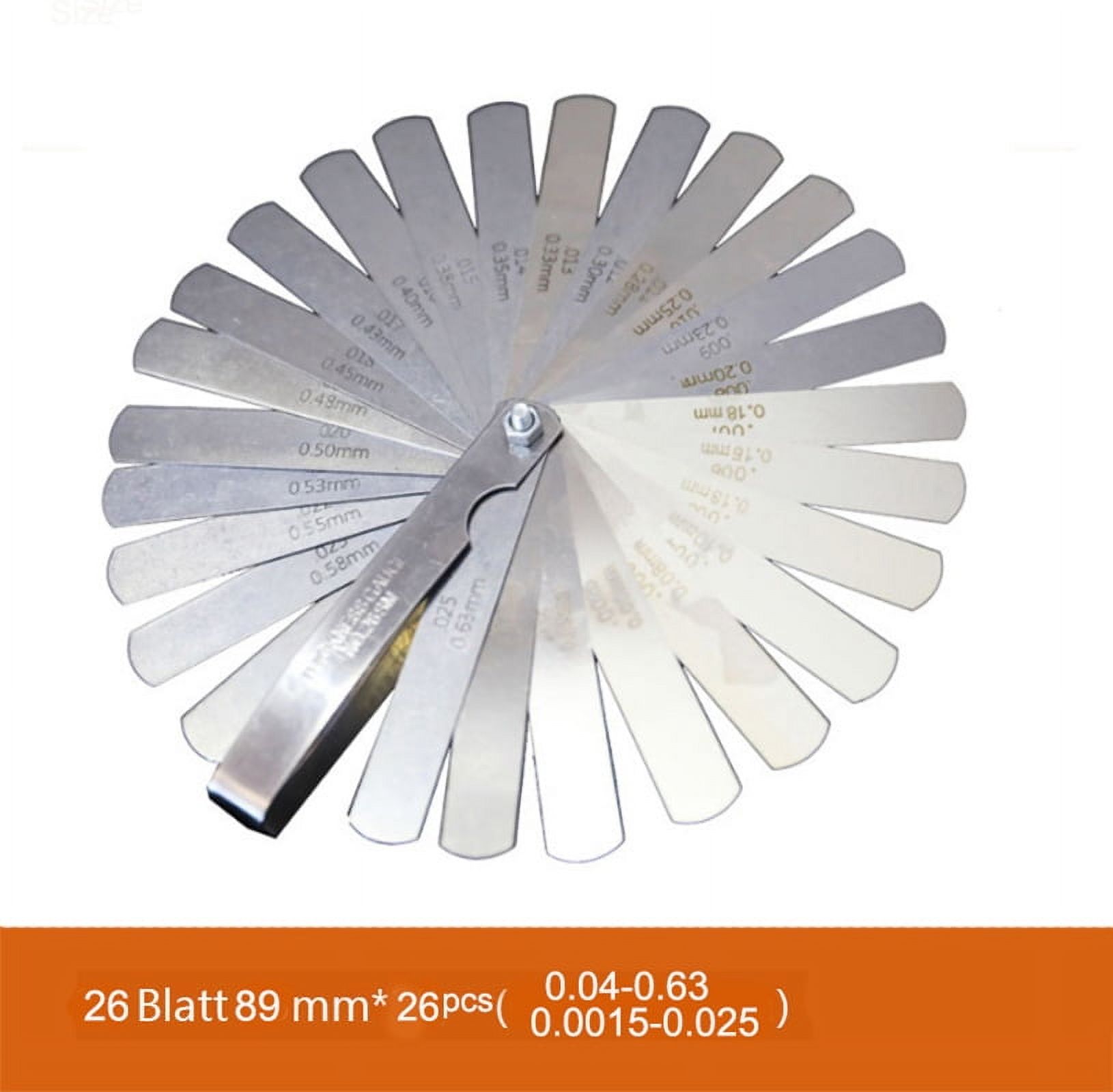 Metric Feeler Gauge Thickness Gage Set Blade Gap Filler Valve Feeler Gauge For Thickness Measurement Layout Too ,High Strength