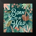 thumbnail image 2 of Marshall, Laura 12x12 Black Modern Framed Museum Art Print Titled - Jungle Hangout II Born to be Wild, 2 of 5