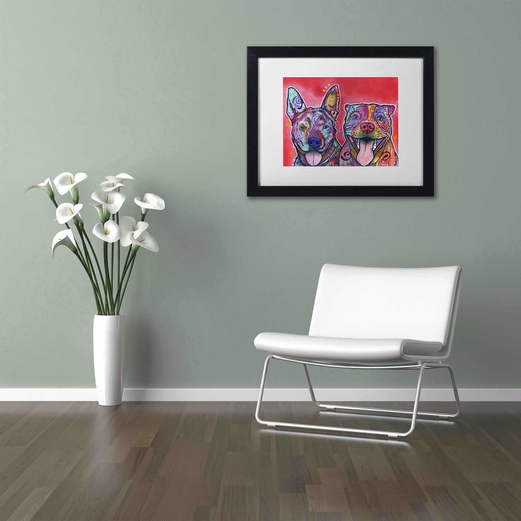 Trademark Fine Art "Latte Hijiki" Canvas Art by Dean Russo, White Matte, Black Frame
