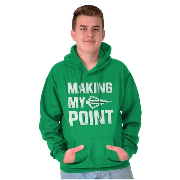 Making My Point Bow Hunting Season Unisex Plus Fleece Graphic Hoodie Brisco Brands 2X