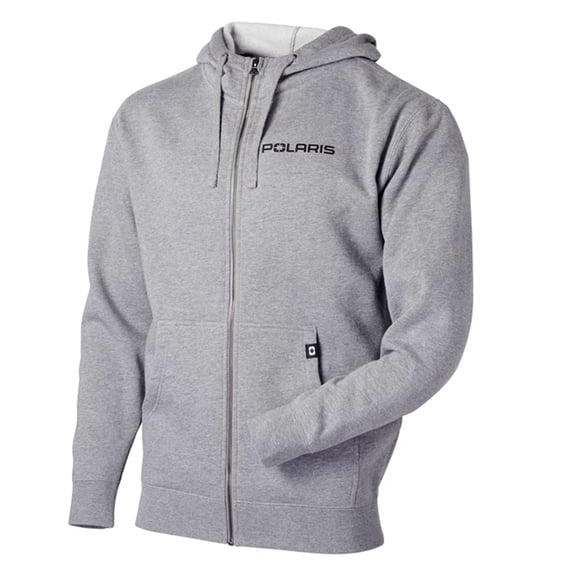 Polaris  Mens Gray Black Venture Hoodie Full Zip Durable Cotton Polyester Hoody - X-Large 286249109