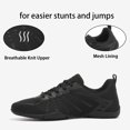 thumbnail image 4 of GlideMoves Black Cheer Shoes Girls Dance Sneakers Women Training Competition Tumbling Athletic Mesh style breathable Women 6, 4 of 7