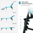 thumbnail image 6 of BLACK JAGUAR Outdoor Folding Beach Chaise Lounge Chair Adjustable Camping Recliner Turquoise, 6 of 10