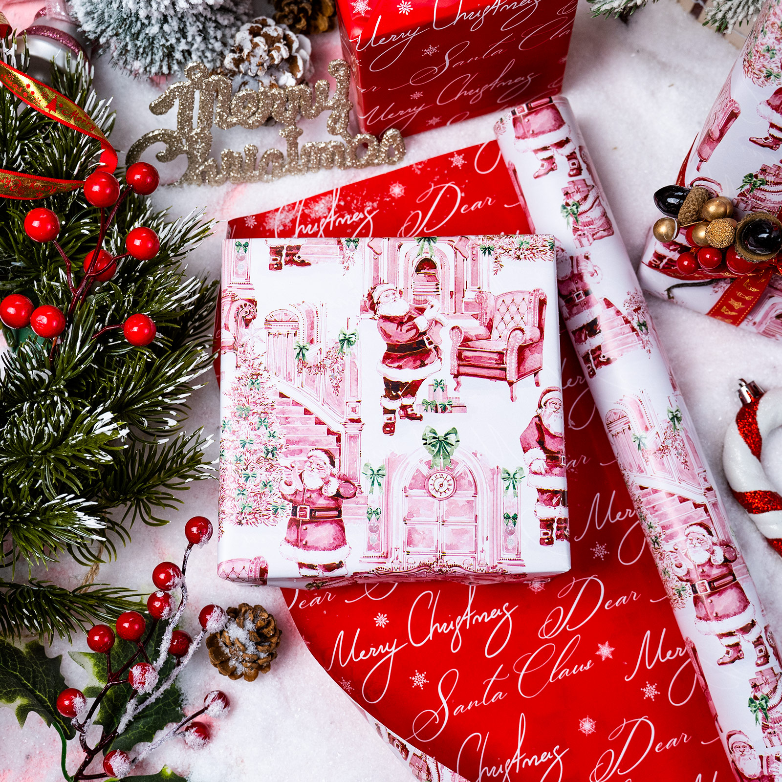 Homeral Christmas Wrapping Paper Roll - Santa Design photo 6