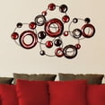 thumbnail image 2 of Stratton Home Decor Modern Red Metallic Circles Centerpiece Wall Decor, 2 of 4