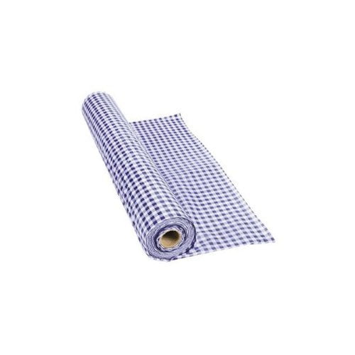 Fun Express Purple Gingham Tablecloth Plastic Roll 100FT X 40 Inches