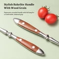thumbnail image 4 of Juego de 4 Tenedores de Metal para Ensalada, Cucharas de Ensalada de Acero Inoxidable con Manejar de Baquelita, Tenedores para Ensalada, Fruta y Postre, 4 of 5