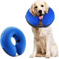 thumbnail image 1 of SHAR Dog Collar Inflatable Protective Dog Collar Protective Collar Adjustable Pet Collar Comfortable Protective Collar with Velcro Blue-L, 1 of 5