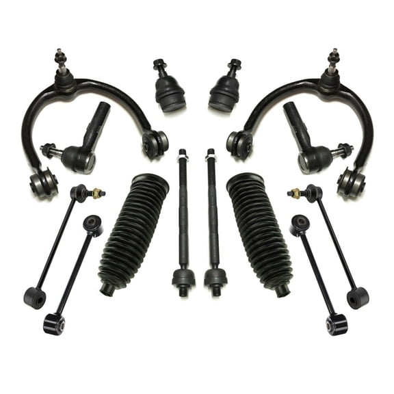 Front & Rear 14 Pc Suspension Kit Sway Bar Links Upper Control Arm Lower Ball Joints Tie Rod Ends Bellow Boots Fits select: 2005-2010 JEEP GRAND CHEROKEE, 2006-2010 JEEP COMMANDER