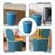thumbnail image 4 of Basurero con tapa de apertura y cierre silencioso | Contenedor de basura de 5 galones para espacios reducidos en baños, dormitorios, oficinas y dormitorios | Diseño moderno de plástico en blanco,, 4 of 7