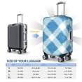 thumbnail image 2 of Multi-Size Suitcase Protective Cover Full Range Double Stitching Invisible Zipper For Travel Business Argyle Plaid Lightskyblue_49288_4 Small, 2 of 8