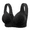Black, variant on Women's Comfort Front Closure Thin Bra - Solid Color Large Size Elastic Underwear for Casual Daily Life Black 46