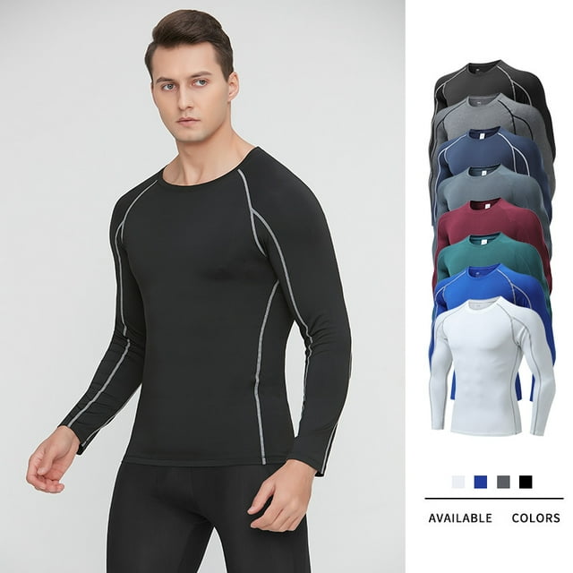 Primavera Hombres Correr Fitness Manga larga Transfronterizo Compresión de secado rápido Deportes Ropa deportiva Pro Medias de entrenamiento de baloncesto