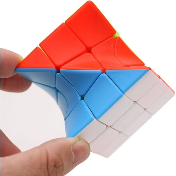 3x3 Stickerless Speed Cube Twist Puzzle with Vivid Colors - Classic Brain Game for All Ages