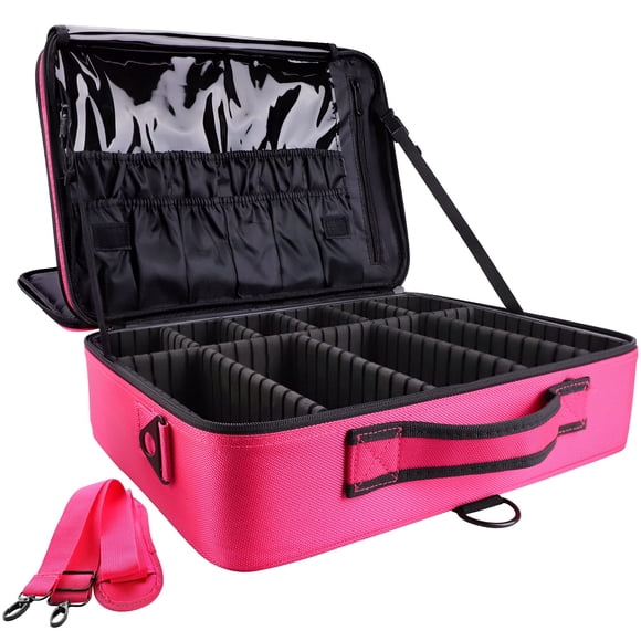 Estuche de maquillaje Gzcz Professional Travel de 40 cm con correa para el hombro