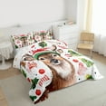 thumbnail image 3 of jejeloiu Lovely Christmas Reindeer Queen Comforter Set,Chic Xmas Tree Bedding Sets,Happy New Year Gifts Bedding Comforter Set For Girls Boys,Microfiber Bedroom Decor Reversible,3-Piece, 3 of 8