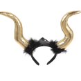 thumbnail image 4 of Devil Horn Headband Costume Accessory For Kids And Adults Extra Large Golden Horn Shape Decorations For Halloween 1Set, 4 of 5