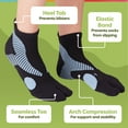 thumbnail image 4 of ZenToes Bunion Relief Socks with Big Toe Separator, Unisex, Medium, Blue and Black, 1 Pair, 4 of 7