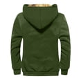 thumbnail image 3 of LISTHA Mens Winter Coats With Hood Fleece Lined Full Zip Coat Waterproof Fashion Graphic Sport Jacket Army Green 2XL, 3 of 3