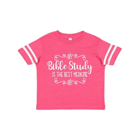 

Inktastic Bible Study Best Medicine WHT Gift Toddler Toddler Girl T-Shirt