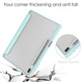 thumbnail image 2 of Allytech Trifold Clear Case for Galaxy S8 Plus 2022/S7 FE 2021/S7 Plus 2020 12.4 inch, Transparent Back Tablet Cover with Auto-Wake Smart Case with Pen Holder for SM-X800/X806/SM-T730/SM-T970, Skyblue, 2 of 8