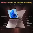 thumbnail image 3 of 15.6'' FHD High-Performance RoseGold Laptop Computer, Intel N100 Processor (Up to 3.4GHz), Windows 11, 8GB RAM, 256GB SSD, Type-C 65W PD Fast Charger, Backlit Keyboard, Fingerprint, 2-Year Warranty, 3 of 9