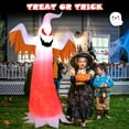 thumbnail image 3 of Costway 6 Pieds Halloween Gonflable Ghost Décoration Rapide avec Lumières LED Rouges, 3 of 10