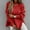 Red, variant on Babysbule Sweaters for Women Fashion Women Solid Color Loose Fit Long Sleeve Pullove O-Neck Casual Sweater Tops