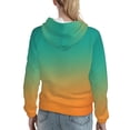 thumbnail image 7 of Kdxio Orange To Teal Gradient1 Print Womens Oversized Hoodies Sweatshirts Hooded Pullover Tops Sweaters Casual-X-Large, 7 of 7