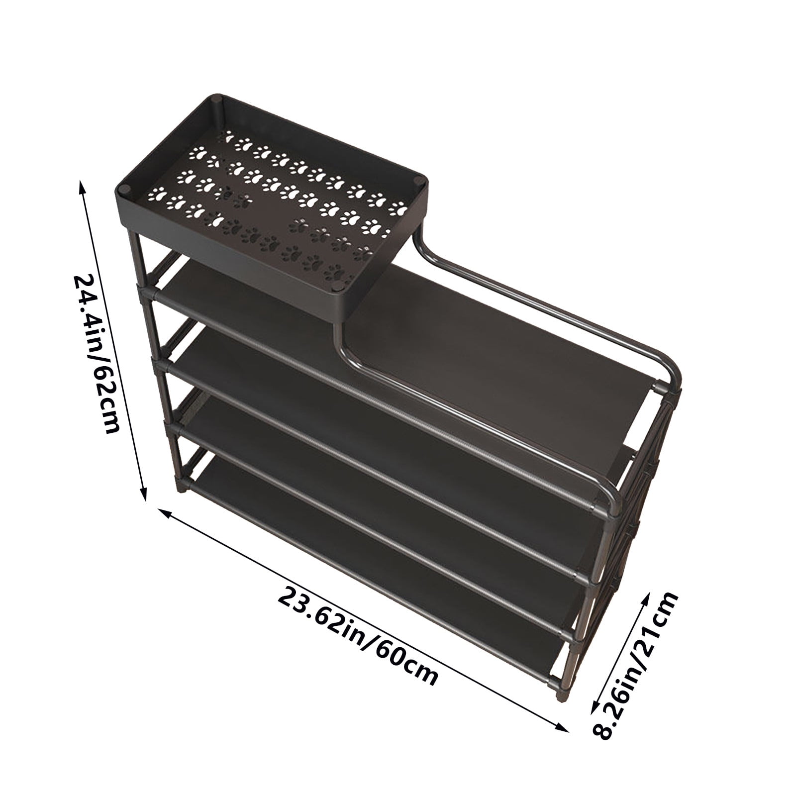 SHENGXINY Shoe Rack,Simple Multi-Layer Dust-Proof Shoe Cabinet,Economic Storage for Home,Doorway,Dormitory,Compact Space-Saving Rack Black 19.68x16.53x7.08in
