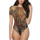 thumbnail image 1 of Fotbe Majestic Cosmic Lion Body de Mujer con Cuello Redondo y Mangas Cortas, Sin Mangas Ajustado, Suave, Cómodo y Básico-Large, 1 of 7