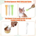 lasuroa 3pcs Cat Strip Feeders with 1pc Can Spoon, Cute Cat Strip