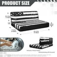 thumbnail image 7 of Uorisanigo RV Dinette Cushion Covers Replacement Camper Cushion Slipcover Breathable Soft 2 Sets RV Campers Car Bench 2-Piece Set Camper Decor, Black and White American Flag, 7 of 7