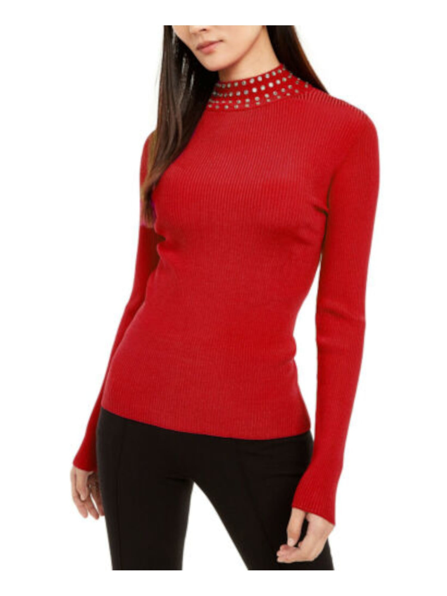 womens ribbed mock turtleneck