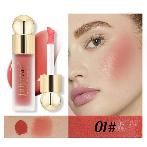 Julystar Blush Liquide Mat Couleur Unique Rouge à Lèvres Longue Durée Rose 7.5ML