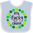 thumbnail image 3 of Inktastic Little Lucky Charm with Four-leaf Clovers Boys or Girls Baby Bib, 3 of 4