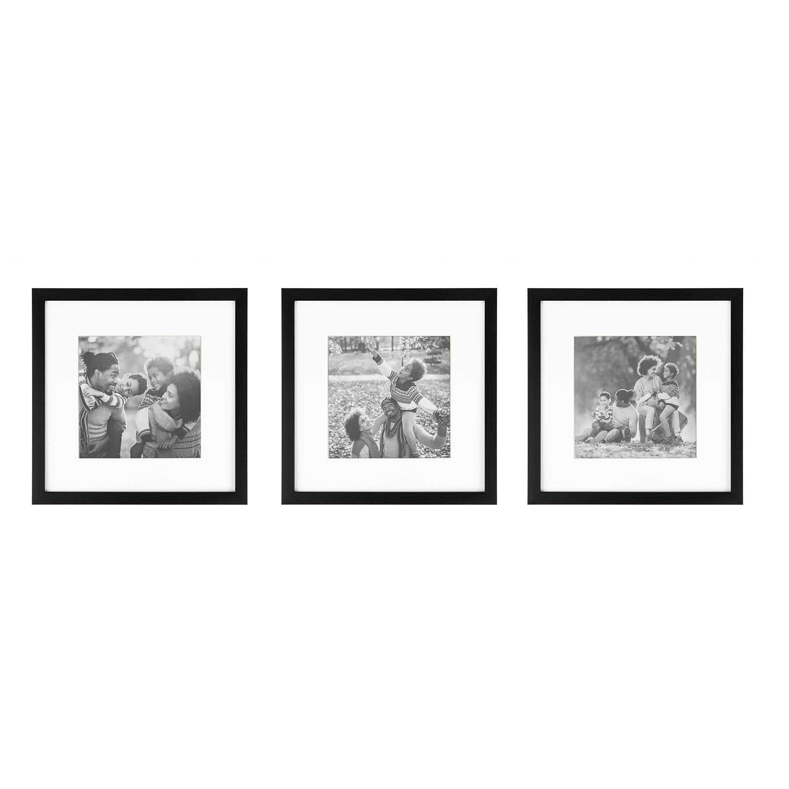 Sheffield Home 3 Piece Gallery Wall Frame Set, 12x12 in. Matted to 8x8