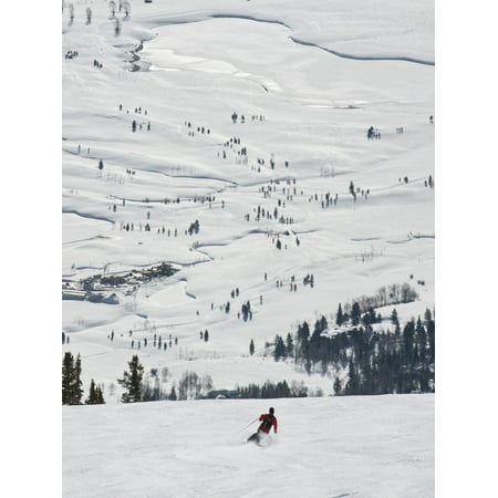 Skier at Jackson Hole Ski, Jackson Hole, Wyoming, United States of America, North America Print Wall Art By Kimberly (Best Ski Destinations In North America)