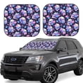 thumbnail image 2 of Daiia cool flower Skull 2PCS Car Windshield Sun Shade, Foldable Sun Shield for Car Front Window, Auto Sun Blocker Visor Protector Universal for Truck SUV Pickup-Large, 2 of 7