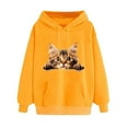 thumbnail image 1 of Chandail à Capuche Graphique Chat Mignon pour Femmes, Confort Décontracté, Robe à Capuche Athlétique avec Fermeture Éclair, Chandails en Molleton et Tuniques Longues pour Dormir, 1 of 4