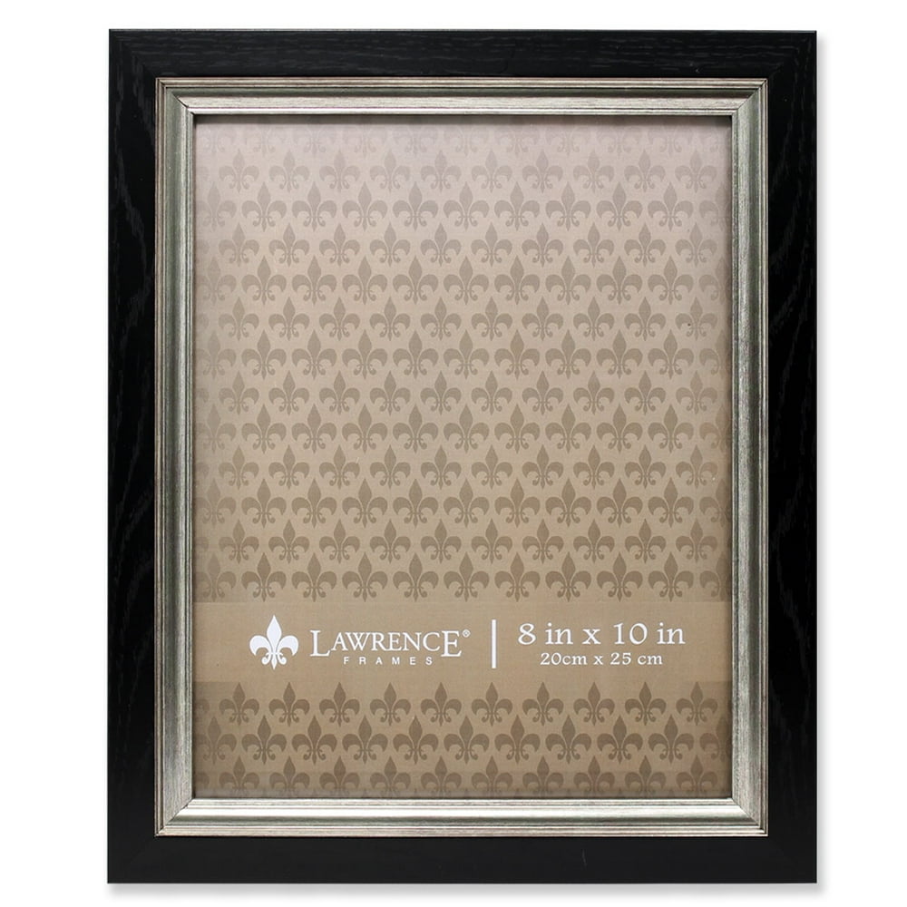 Lawrence Frames 8"x10" Black & Burnished Silver Picture Frame Walmart
