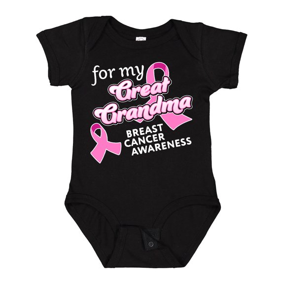 Inktastic For My Great Grandma-Breast Cancer Awareness Boys or Girls Baby Bodysuit