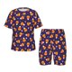 thumbnail image 1 of Balery Candy Corn (2) Conjunto de Pijama Infantil de Manga Corta con Estampado – Ropa de Dormir de Algodón Suave-X-Large, 1 of 6