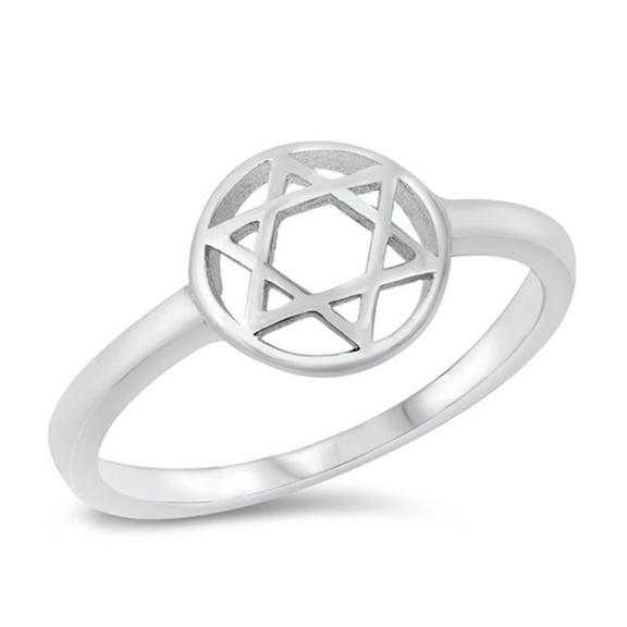 Star of David Ring Jewish Star .925 Sterling Silver Band Jewelry Female Male Unisex Size 8